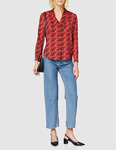 Scotch & Soda Maison Oversized Boxy Fit Cotton Viscose Shirt In Various Prints Blusa, Multicolor (Combo D 0220), Large para Mujer