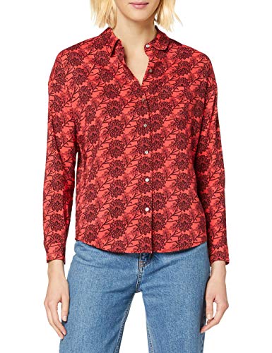 Scotch & Soda Maison Oversized Boxy Fit Cotton Viscose Shirt In Various Prints Blusa, Multicolor (Combo D 0220), Large para Mujer