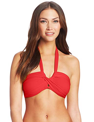 Seafolly Bandeau Parte de Arriba de Bikini, Rojo (Chilli Chilli), 80C (Talla del Fabricante: 8) para Mujer