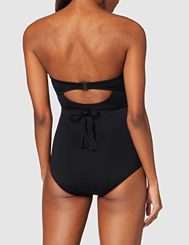 Seafolly C/d Wrap Front Bandeau Maillot bañadores, Negro (Black Black), 100D (Talla del Fabricante: 16) para Mujer