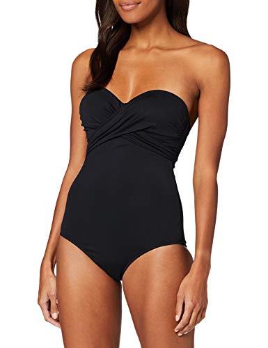 Seafolly C/d Wrap Front Bandeau Maillot bañadores, Negro (Black Black), 100D (Talla del Fabricante: 16) para Mujer