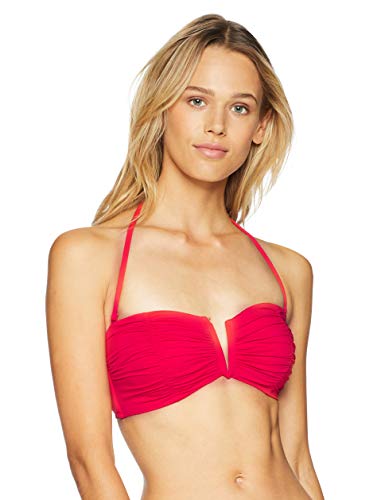 Seafolly Ruched Bandeau Parte de Arriba de Bikini, Rojo (Chilli Chilli), 95B (Talla del Fabricante: 14) para Mujer