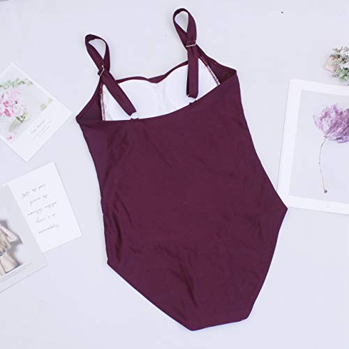 SEDEX Bañadores de Mujer Sexy Natacion Trajes de Baño de Una Pieza Monokinis Natacióncon Relleno Elegante Push up Cuello Halter para Mujer