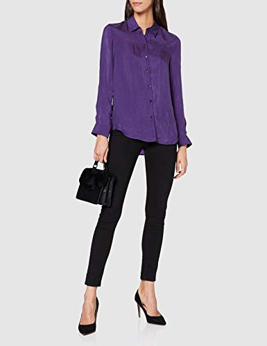 Seidensticker Hemdbluse Langarm Modern Fit Uni und Gemustert Blusas, Violeta (Parachute Purple 89), 36 para Mujer