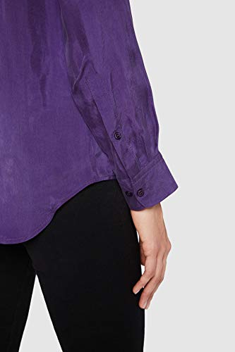 Seidensticker Hemdbluse Langarm Modern Fit Uni und Gemustert Blusas, Violeta (Parachute Purple 89), 36 para Mujer