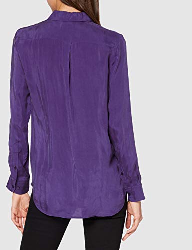 Seidensticker Hemdbluse Langarm Modern Fit Uni und Gemustert Blusas, Violeta (Parachute Purple 89), 36 para Mujer