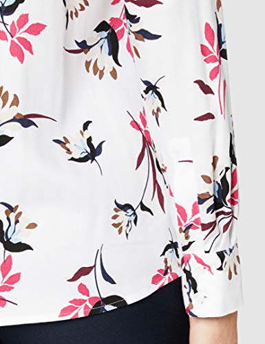 Seidensticker Shirtbluse Langarm Floral Blusas, Blanco 01, 40 para Mujer