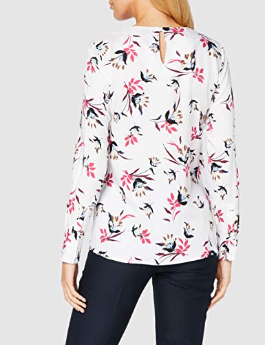Seidensticker Shirtbluse Langarm Floral Blusas, Blanco 01, 40 para Mujer