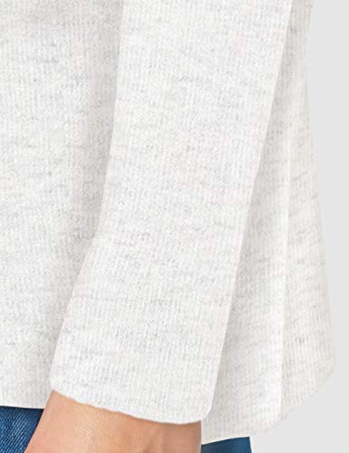 SELECTED FEMME Slfenica LS Knit O-Neck Noos Camiseta Cuello Alto, Blanco (Birch Pattern: Melange), 42 (Talla del Fabricante: Large) para Mujer