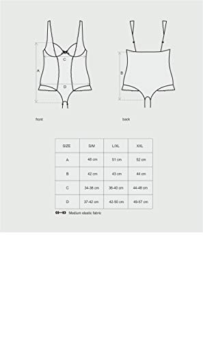 Selente Conjunto de lencería p. Mujeres, Hecho en UE, S/M, Negro-Turquesa-Ouvert