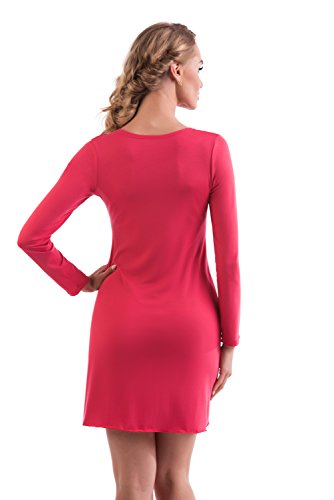 Selente Sweet Dreams - Camisón de noche para mujer (fabricado en la UE) sin mangas, con mangas largas o bata a juego Manga larga coral. 38