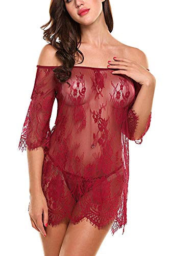 Señoras De Encaje Noche Calentamiento Ella Vestido De Noche Mode De Marca Chemise Calentamiento Atractivo Pura Lencería Lencería Conjunto De Lencería Debajo De Un Brillo Cálido Vestido Bikini Cubrir