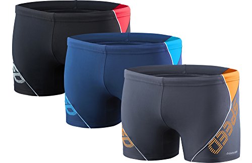 Sesto Senso Bañador de natación para hombre 371 (Negro, XL)