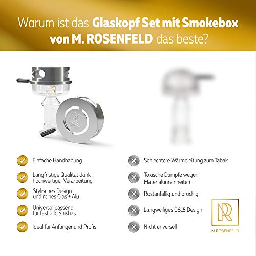 Set Cazoleta + Gestor Calor Shisha – Juego de Cazoletas Cachimba Vidrio primeira calidad y Gestor de Calor Shisha – Base Cazoleta Shisha con Múltiples Anillos, Adaptando a Todas Sishas Cachimbas