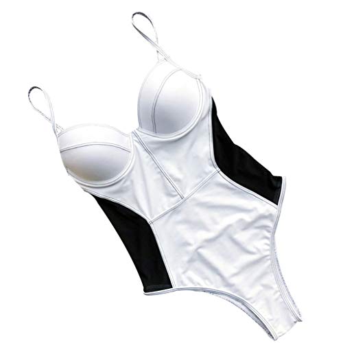 Sexy Trikinis Bikinis Mujer, Dragon868 2020 Malla Monokini, Push-Up Acolchado Bra Trajes de Baño, Atractivo V-Cuello Bañador Una Pieza, Bikini Brasileño de Cintura Alta, Verano Bikini, S-XL