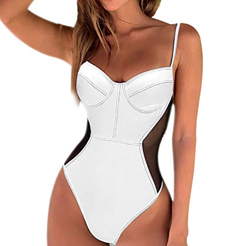 Sexy Trikinis Bikinis Mujer, Dragon868 2020 Malla Monokini, Push-Up Acolchado Bra Trajes de Baño, Atractivo V-Cuello Bañador Una Pieza, Bikini Brasileño de Cintura Alta, Verano Bikini, S-XL