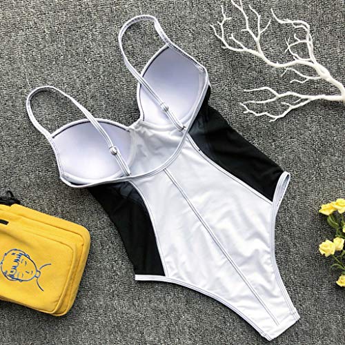 Sexy Trikinis Bikinis Mujer, Dragon868 2020 Malla Monokini, Push-Up Acolchado Bra Trajes de Baño, Atractivo V-Cuello Bañador Una Pieza, Bikini Brasileño de Cintura Alta, Verano Bikini, S-XL