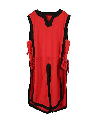 Shaoyao Disfraz De Caballero Dividir Tops Renacentistas Traje De Escenario Medieval para Hombre Rojo 2XL