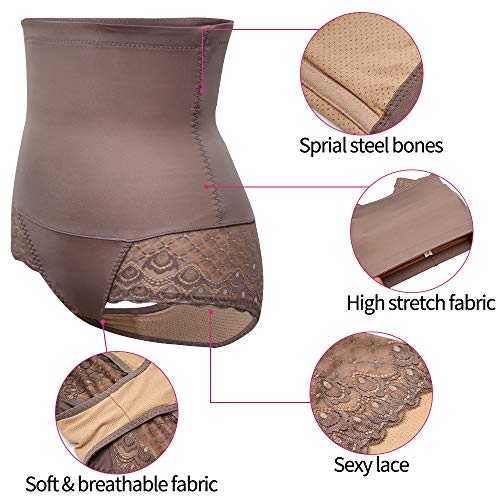 SHAPERIN Mujer Braguitas Moldeadoras Cintura Alta Compresión Controlar Bragas Pantalones Fajas