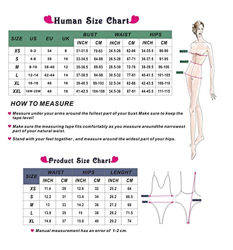 SHEKINI Mujeres Tanga Bañador Trajes de una Pieza Brasileño Bikini Traje de baño (X-Small, Negro)