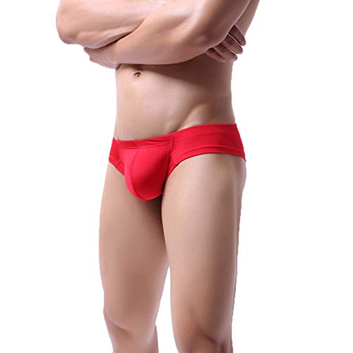 SHIXUE Sexy Tanga para Hombre Ropa Interior Masculina Lencería Erótica Adulto Paquete Tridimensional Corrigiendo Las Caderas para Hombres Sexys,Rojo,M