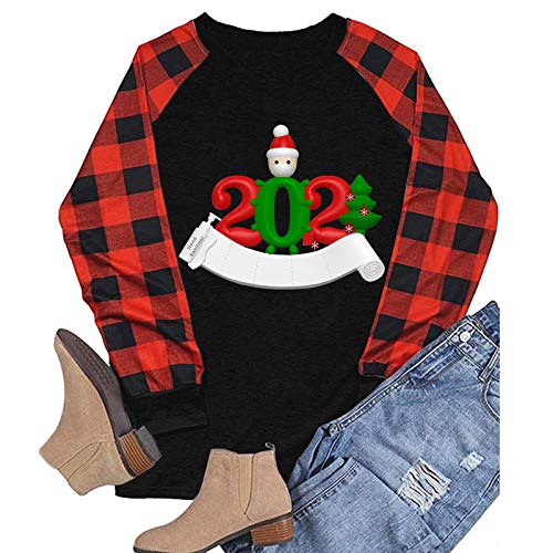 SHOBDW LiquidacióN De Ventas Camisas De Franela De Cuadros De TartáN para Mujeres Roll Up Manga Casual OtoñO Invierno Tops De Manga Larga Blusa De Botones(Rojo,S)