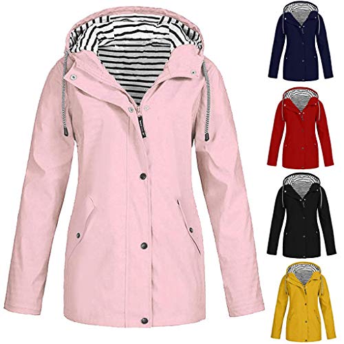 SHOBDW Liquidación Venta Abrigos Mujer Invierno Largos 2019 Moda Informal Outdoor Abrigo Parka Capucha Impermeable Rompevientos Mujer Cremallera Bolsillo Chaqueta Mujer Talla Grande(Negro,L)