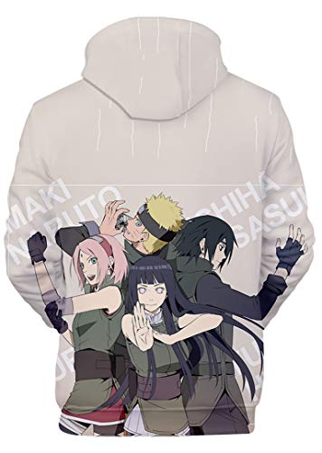 Silver Basic Sudadera con Capucha Naruto Impresa en 3D para Hombre Anime Japonés Naruto Manga Cosplay Jumper Yondaime Hokage Itachi Cloak Pullover Sweatshirt 4XL,Naruto&Uchiha Itachi-4