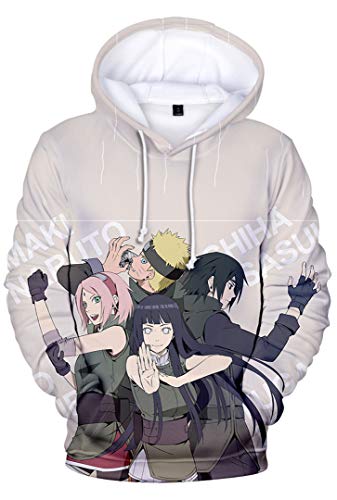 Silver Basic Sudadera con Capucha Naruto Impresa en 3D para Hombre Anime Japonés Naruto Manga Cosplay Jumper Yondaime Hokage Itachi Cloak Pullover Sweatshirt 4XL,Naruto&Uchiha Itachi-4