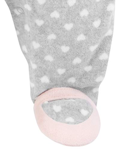 Simple Joys by Carter's Baby Girls paquete de 2 calcetines de forro polar para dormir y jugar ,Purple/Flowers/Gray Dot ,US NB (EU 56-62)