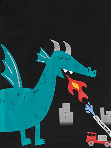 Simple Joys by Carter's - Pijama dos piezas - Juego de pijama de algodón de ajuste cómodo de 6 piezas. - para niño azul Dragons/Igauana 4 Years