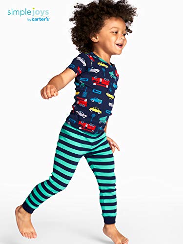 Simple Joys by Carter's - Pijama dos piezas - Juego de pijama de algodón de ajuste cómodo de 6 piezas. - para niño multicolor Transportation/Dog 3 Years