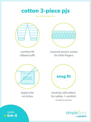 Simple Joys by Carter's - Pijama - para niña multicolor Red Stripe/Kitty 5