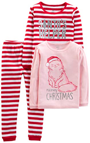 Simple Joys by Carter's - Pijama - para niña multicolor Red Stripe/Kitty 5