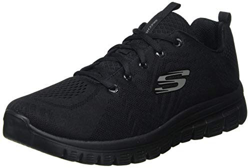 Skechers Graceful-Get Connected, Zapatillas Mujer, Negro (BBK Black Mesh/Trim), 40 EU