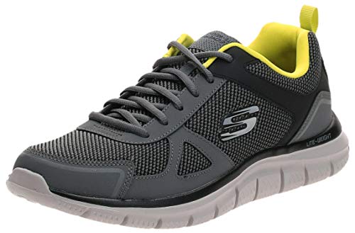 Skechers Track, Zapatillas de Entrenamiento Hombre, Multicolor (CCLM Black Leather/Mesh/Trim), 42.5 EU