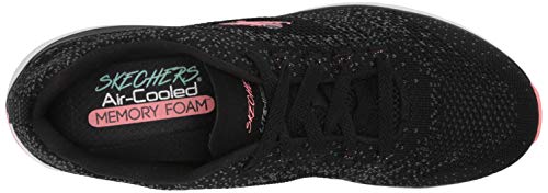 Skechers Ultra Groove, Zapatillas Mujer, Negro (Black Knit Mesh/Pink Trim Bkpk), 36 EU
