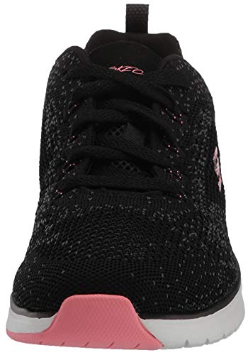 Skechers Ultra Groove, Zapatillas Mujer, Negro (Black Knit Mesh/Pink Trim Bkpk), 39 EU