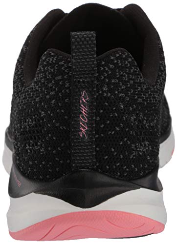 Skechers Ultra Groove, Zapatillas Mujer, Negro (Black Knit Mesh/Pink Trim Bkpk), 39 EU