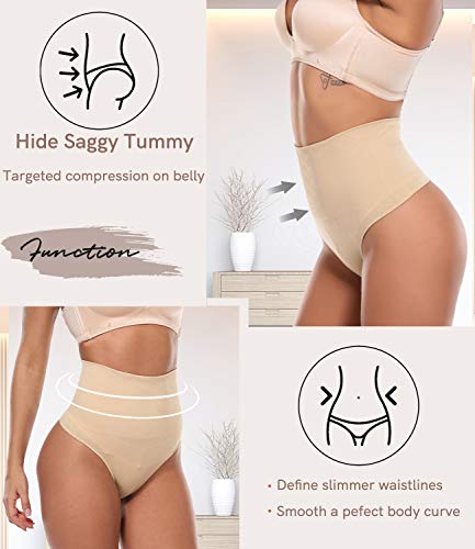 SLIMBELLE Fajas Tanga Invisible Braguita Moldeadora Thong Cintura Media para Mujer String Reductora sin Costuras Sexy Adelgazante Abdomen Elástico Shaping Lenceria-S