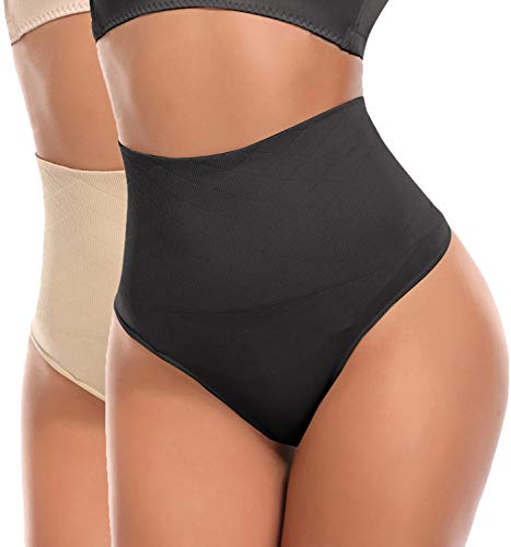 SLIMBELLE Fajas Tanga Invisible Braguita Moldeadora Thong Cintura Media para Mujer String Reductora sin Costuras Sexy Adelgazante Abdomen Elástico Shaping Lenceria-S