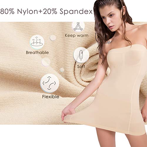 SLIMBELLE® Mujer Vestido Moldeador Combinación Moldeadora Lenceria Sin Costuras Fajas Reductoras de Abdomen y Cintura Body Shaper