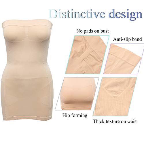 SLIMBELLE® Mujer Vestido Moldeador Combinación Moldeadora Lenceria Sin Costuras Fajas Reductoras de Abdomen y Cintura Body Shaper