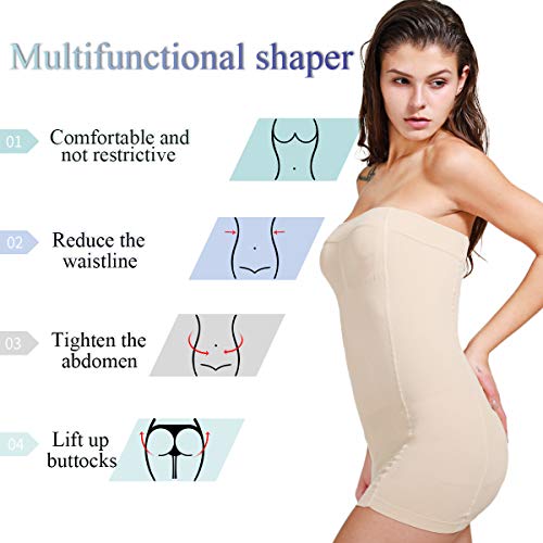 SLIMBELLE® Mujer Vestido Moldeador Combinación Moldeadora Lenceria Sin Costuras Fajas Reductoras de Abdomen y Cintura Body Shaper