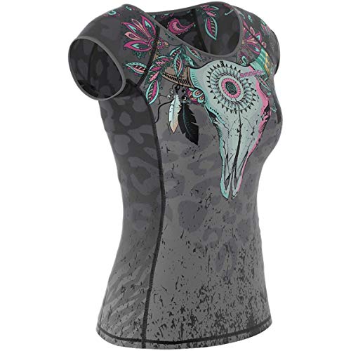 SMMASH Cheetah Camiseta Deporte de Manga Corta para Mujer, Ropa Deportiva Mujer para Fitness, Yoga, Formación, Crossfit, Material Transpirable y Antibacteriano, (S)