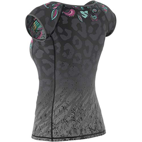 SMMASH Cheetah Camiseta Deporte de Manga Corta para Mujer, Ropa Deportiva Mujer para Fitness, Yoga, Formación, Crossfit, Material Transpirable y Antibacteriano, (S)