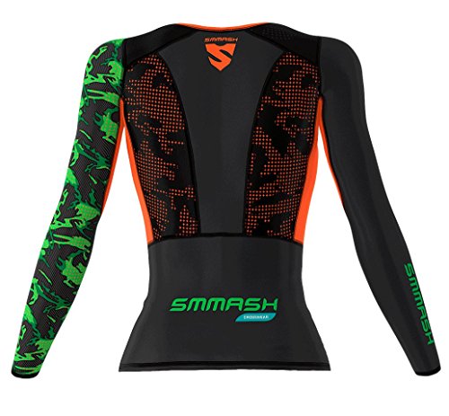 SMMASH Military Womens Long Sleeve Compression Tops, Breathable and Light, Functional Thermal Shirt for Crossfit, Fitness, Yoga, Gym, Running, Sport Long Sleeved, Antibacterial Material… (L)