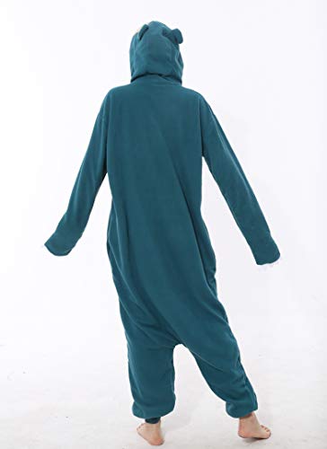 Snorlax - Mono de pijama con diseño de animal, para Halloween, cosplay, para adultos, carnaval, mono, color azul 02 S