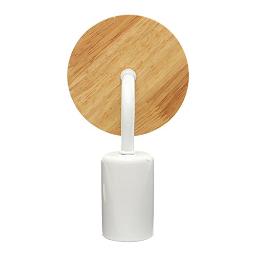 SODIAL Blanco Lampara de pared moderna simple industrial de decoracion de Sala de estar de mesa de madera cruda de la pared del cafe de los apliques de pared