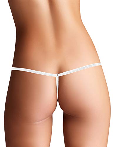 Sohimary 545 Mini Tanga String Malla Mujer XS S M L 34 36 38 40 Blanco